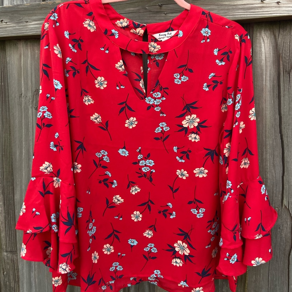 Floral Dressy Blouse